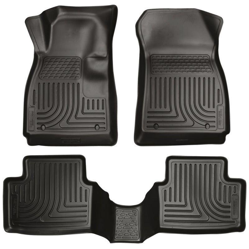 Husky Liners 13-14 Buick Encore WeatherBeater Black Front/2nd Row Floor Liners-Floor Mats - Rubber-Husky Liners-HSL98271-SMINKpower Performance Parts