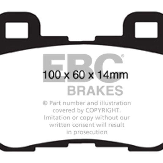 EBC 08-13 Infiniti FX50 5.0 Yellowstuff Rear Brake Pads-Brake Pads - Performance-EBC-EBCDP41824R-SMINKpower Performance Parts