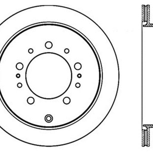 StopTech Slotted & Drilled Sport Brake Rotor-Brake Rotors - Slot & Drilled-Stoptech-STO127.44157R-SMINKpower Performance Parts