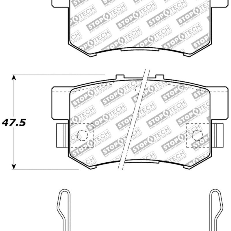StopTech Street Select Brake Pads - Front/Rear-Brake Pads - OE-Stoptech-STO305.05370-SMINKpower Performance Parts
