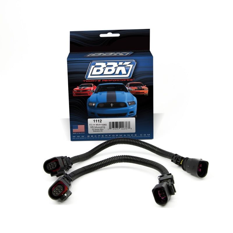 BBK 11-14 Mustang GT Front O2 Sensor Wire Harness Extensions 12 (pair)-Gauge Components-BBK-BBK1112-SMINKpower Performance Parts