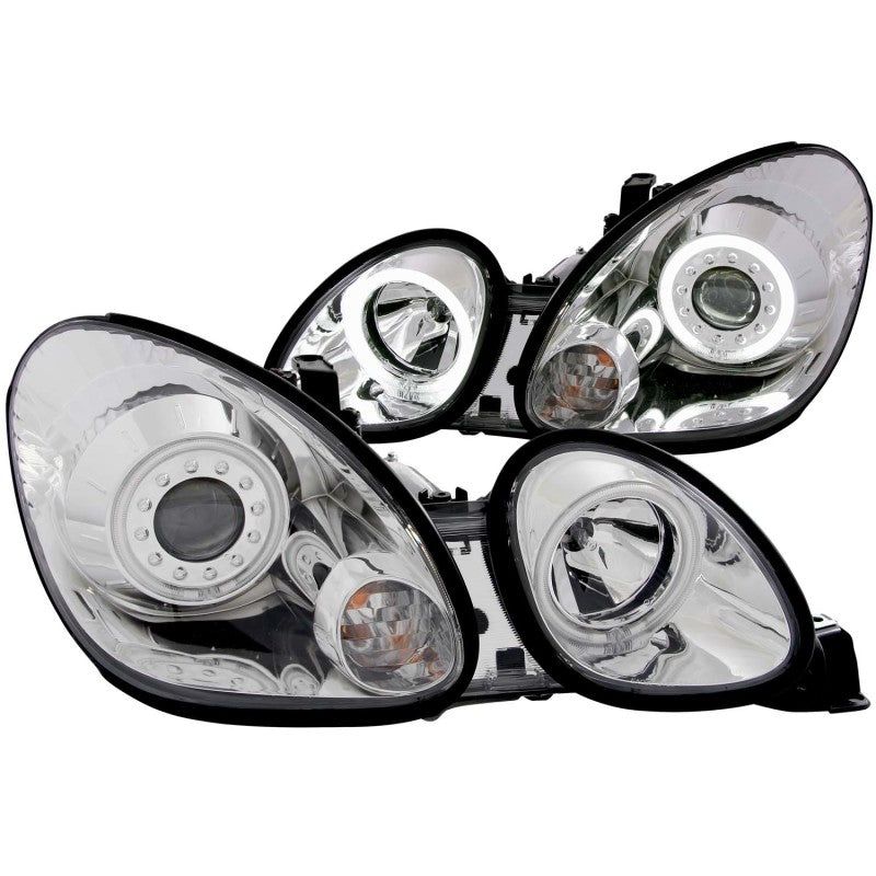 ANZO 1998-2005 Lexus Gs300 Projector Headlights w/ Halo Chrome-Headlights-ANZO-ANZ121143-SMINKpower Performance Parts