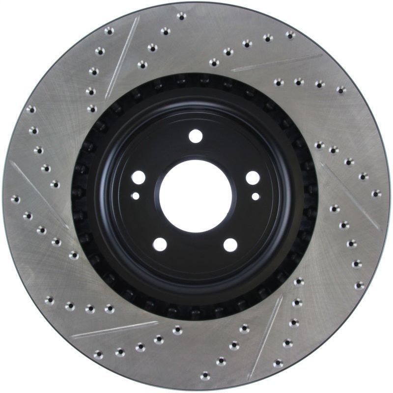 StopTech Slotted & Drilled Sport Brake Rotor-Brake Rotors - Slot & Drilled-Stoptech-STO127.46076L-SMINKpower Performance Parts
