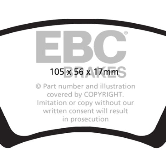 EBC 08-17 Volkswagen Passat CC Yellowstuff Rear Brake Pads-Brake Pads - Performance-EBC-EBCDP42004R-SMINKpower Performance Parts