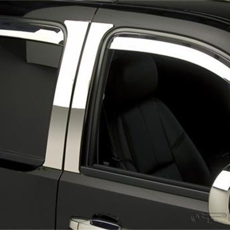 Putco 14-14 Chevrolet Silverado HD - Crew Cab (Set of 4) Element Chrome Window Visors-Wind Deflectors-Putco-PUT480056-SMINKpower Performance Parts