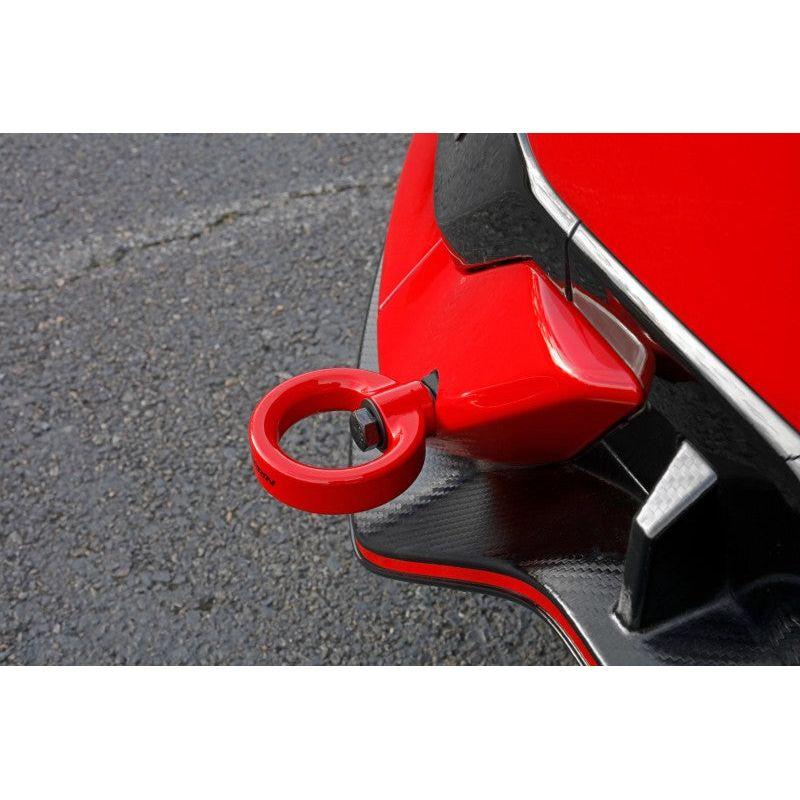 Perrin 10th Gen Civic SI/Type-R/Hatchback Tow Hook Kit (Rear) - Red-Tow Hooks-Perrin Performance-PERPHP-BDY-251RD-SMINKpower Performance Parts