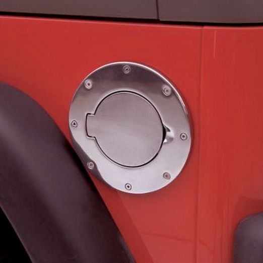 Rampage 2007-2018 Jeep Wrangler(JK) Billet Style Gas Cover - Polished-Fuel Caps-Rampage-RAM75001-SMINKpower Performance Parts