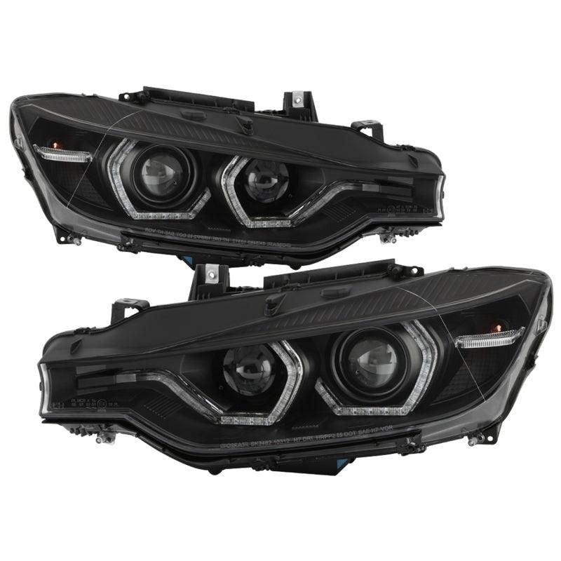 Spyder 12-14 BMW F30 3 Series 4DR Projector Headlights - Black PRO-YD-BMWF3012-AFSHID-BK - SMINKpower Performance Parts SPY5086754 SPYDER