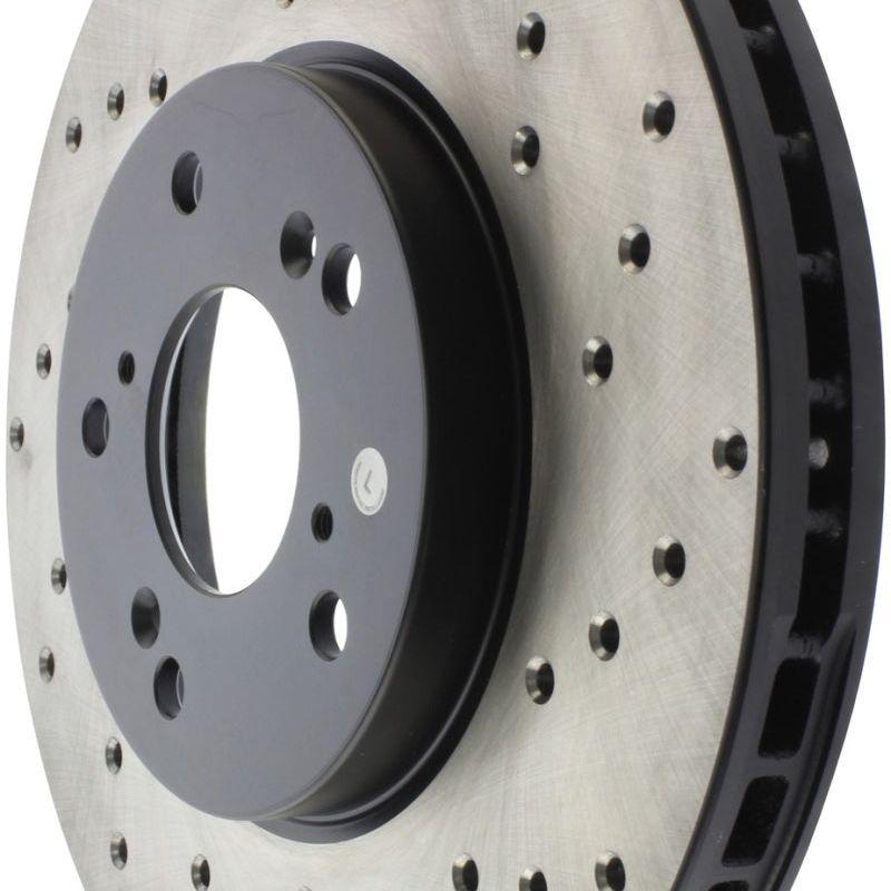 StopTech 99-08 Acura TL (STD Caliber) / 01-03 CL / 04-09 TSX Cross Drilled Left Front Rotor-Brake Rotors - Drilled-Stoptech-STO128.40046L-SMINKpower Performance Parts