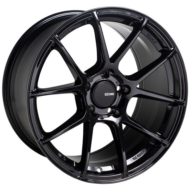Enkei TS-V 18x9.5 5x120 40mm Offset 72.6mm Bore Gloss Black Wheel-Wheels - Cast-Enkei-ENK522-895-1240BK-SMINKpower Performance Parts