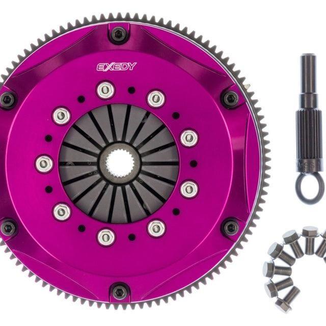 Exedy 1989-1994 Nissan 240SX Hyper Twin Cerametallic Clutch Sprung Center Disc Push Type Cover - SMINKpower Performance Parts EXENM012SD Exedy