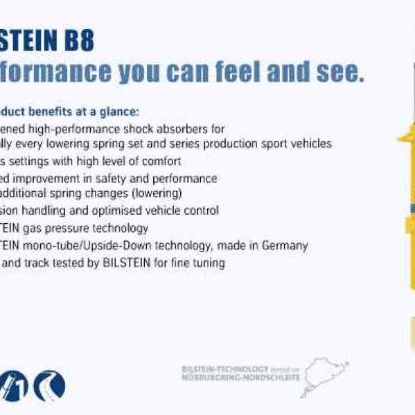 Bilstein B8 12-15 BMW 328i L4 / 335i L6 / 2014 228i Front Monotube Strut Assembly-Shocks and Struts-Bilstein-BIL35-264552-SMINKpower Performance Parts