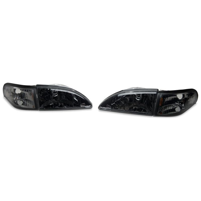 Raxiom 94-98 Mustang Axial Series Cobra Style Headlights- Black Housing (Clear Lens) - SMINKpower Performance Parts RAX49050 Raxiom