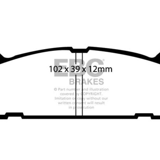 EBC 91-96 Ford Escort 1.8 Greenstuff Rear Brake Pads-Brake Pads - Performance-EBC-EBCDP2828-SMINKpower Performance Parts