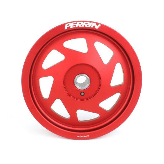 Perrin 2022 BRZ/86 / 19-22 Subaru WRX Lightweight Crank Pulley (FA/FB Eng w/Small Hub) - Red - SMINKpower Performance Parts PERPSP-ENG-106RD Perrin Performance
