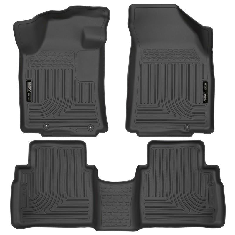 Husky Liners 2016 Nissan Maxima WeatherBeater Front and Second Row Black Floor Liners-Floor Mats - Rubber-Husky Liners-HSL99621-SMINKpower Performance Parts