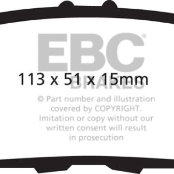 EBC 09-14 Acura TL 3.5 Redstuff Rear Brake Pads-Brake Pads - Performance-EBC-EBCDP31754C-SMINKpower Performance Parts