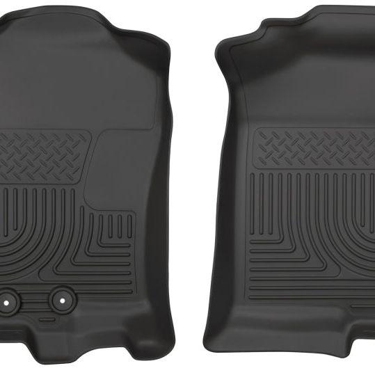 Husky Liners 2015 Ford Expedition/Lincoln Navigator WeatherBeater Front Black Floor Liners-Floor Mats - Rubber-Husky Liners-HSL18371-SMINKpower Performance Parts