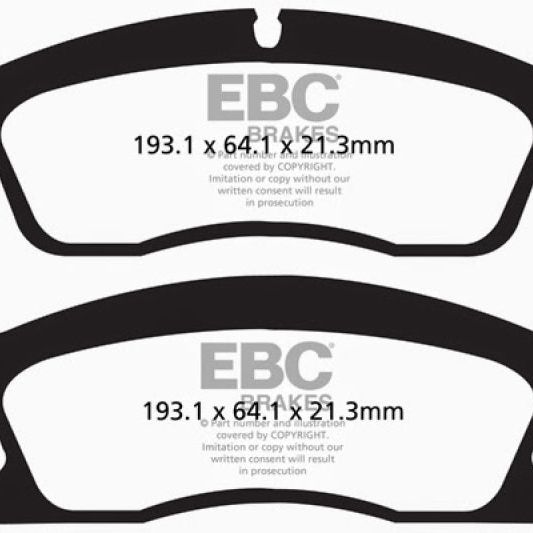 EBC 13+ Dodge Durango 5.7 Yellowstuff Front Brake Pads-Brake Pads - Performance-EBC-EBCDP42136R-SMINKpower Performance Parts