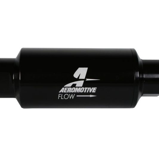 Aeromotive In-Line Filter 10AN 10 Micron Microglass Element Bright-Dip Black 2in OD-Fuel Filters-Aeromotive-AER12350-SMINKpower Performance Parts