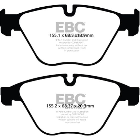 EBC 10+ BMW 535i 3.0 Turbo (F10) Redstuff Front Brake Pads-Brake Pads - Performance-EBC-EBCDP32103C-SMINKpower Performance Parts