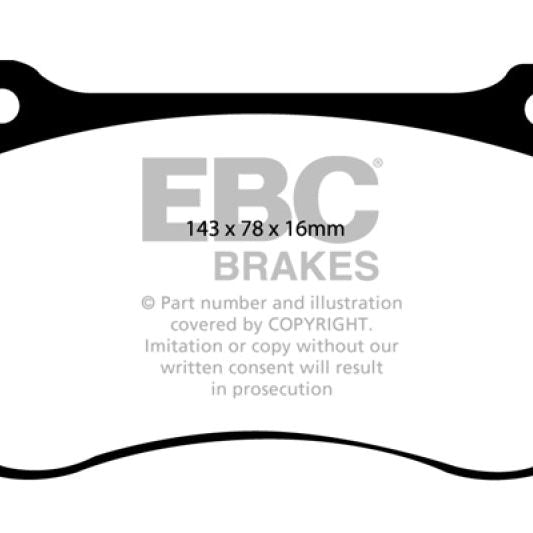 EBC 05-10 Chrysler 300C 6.1 SRT8 Yellowstuff Front Brake Pads (Excl 6 Piston Calipers)-Brake Pads - Performance-EBC-EBCDP41764R-SMINKpower Performance Parts