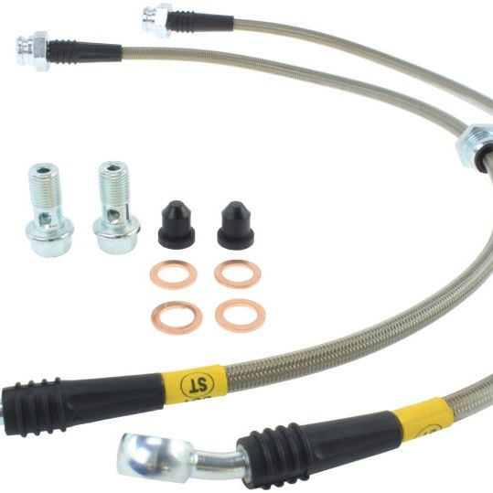 StopTech 89-1/98 Nissan 240SX Stainless Steel Front Brake Lines-Brake Line Kits-Stoptech-STO950.42009-SMINKpower Performance Parts