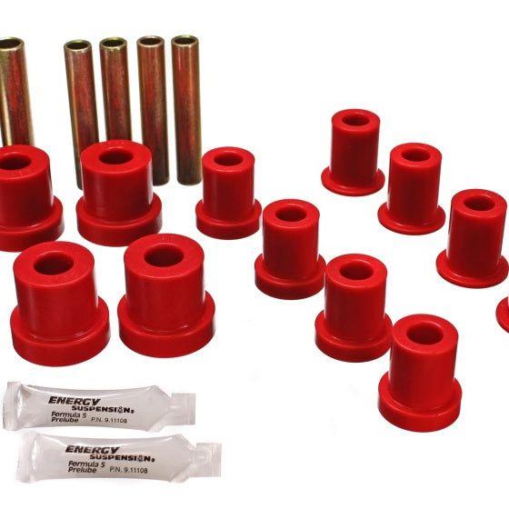 Energy Suspension 73-87 GM Denali XL/SUburban/Yukon XL 4WD Red Front Leaf Spring Bushing Set-Bushing Kits-Energy Suspension-ENG3.2112R-SMINKpower Performance Parts