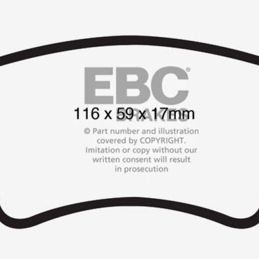 EBC 09-11 Audi A4 2.0 Turbo Yellowstuff Rear Brake Pads-Brake Pads - Performance-EBC-EBCDP41988R-SMINKpower Performance Parts