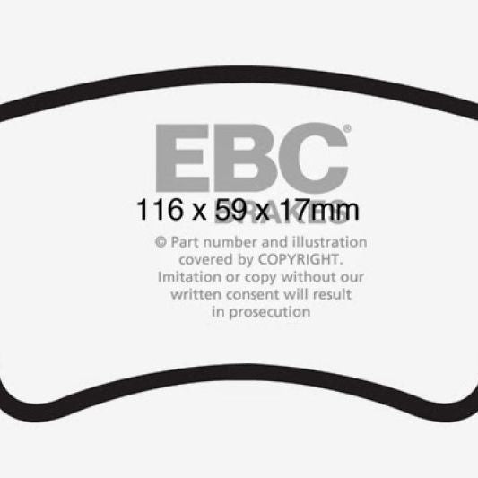 EBC 09-11 Audi A4 2.0 Turbo Ultimax2 Rear Brake Pads-Brake Pads - OE-EBC-EBCUD1386-SMINKpower Performance Parts