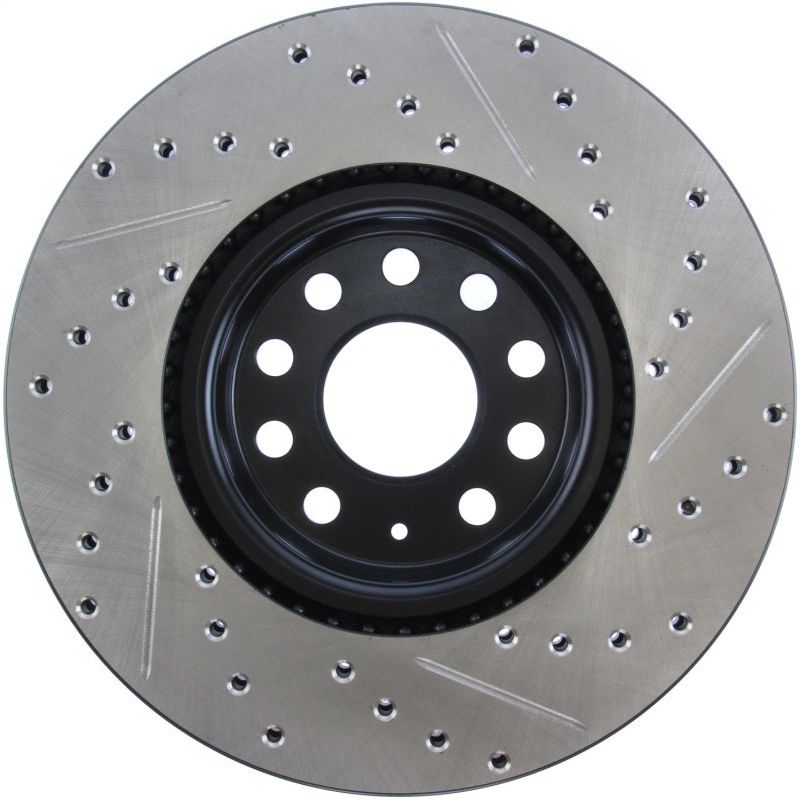 StopTech Slotted & Drilled Sport Brake Rotor-Brake Rotors - Slot & Drilled-Stoptech-STO127.33098R-SMINKpower Performance Parts