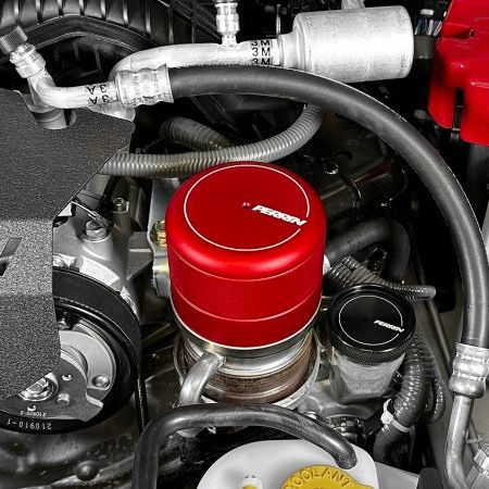 Perrin 2015+ Subaru WRX/STI Oil Filter Cover - Red-Oil Filters-Perrin Performance-PERPSP-ENG-716RD-SMINKpower Performance Parts