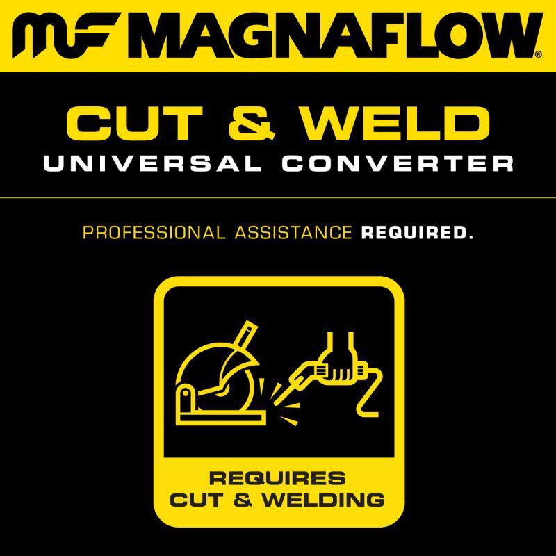 MagnaFlow Conv Univ 2.75inch C/C Met.-Catalytic Converter Universal-Magnaflow-MAG59958-SMINKpower Performance Parts