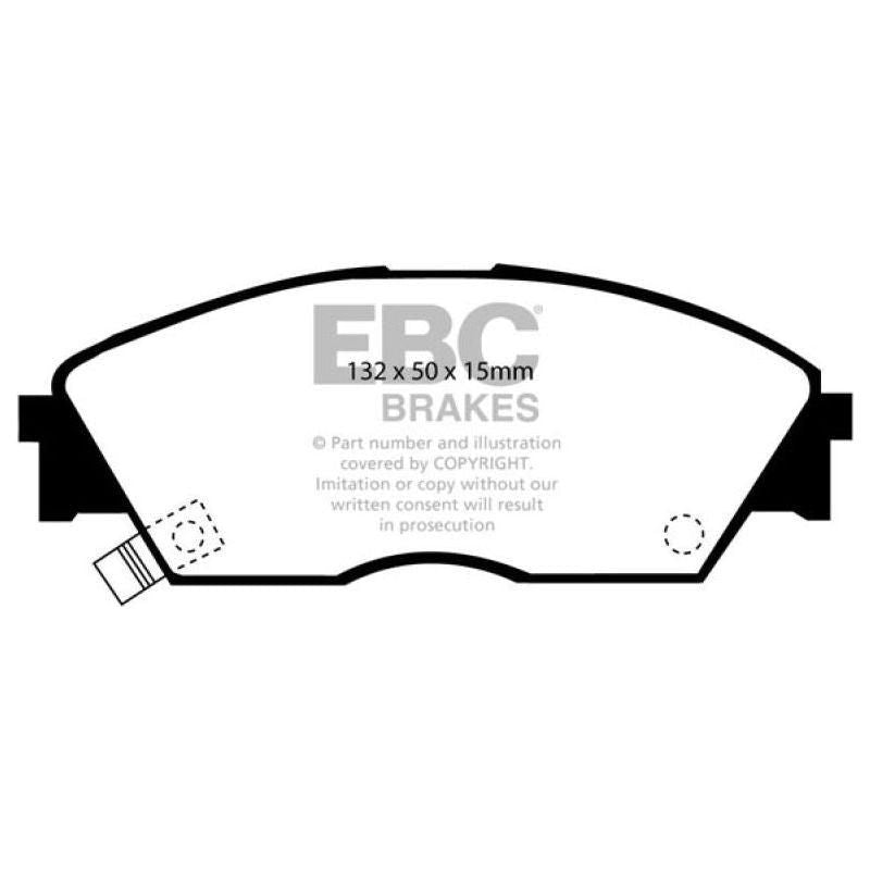 EBC 90-92 Honda Civic CRX 1.6 Si Yellowstuff Front Brake Pads - SMINKpower Performance Parts EBCDP4706R EBC