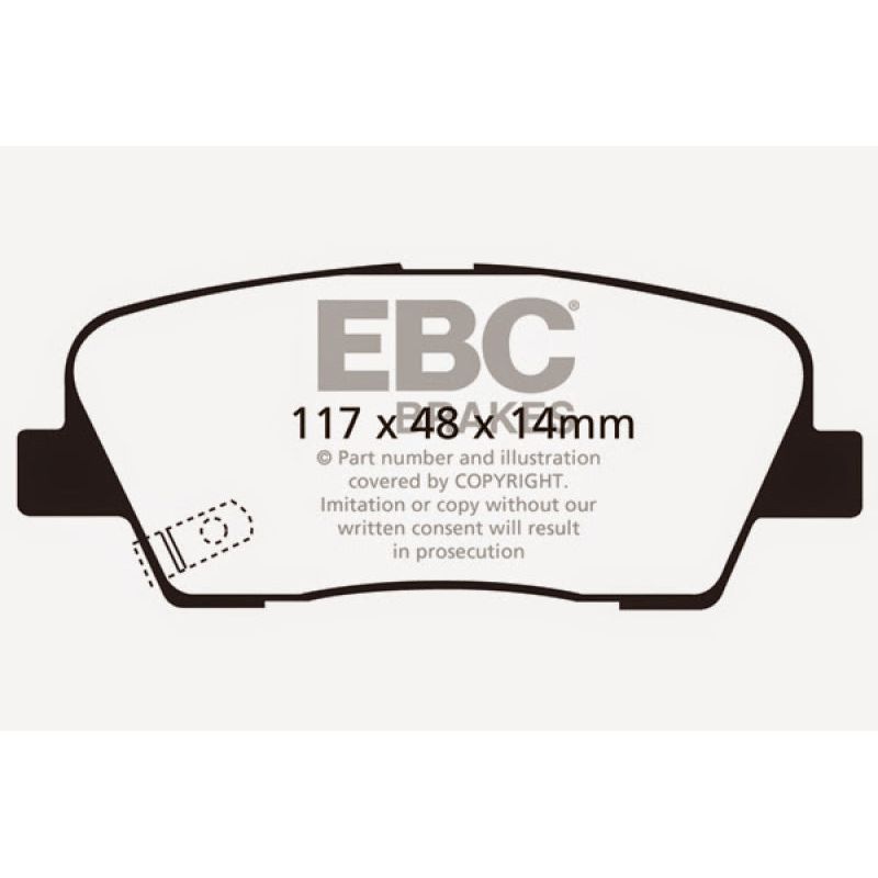 EBC 11+ Hyundai Equus 4.6 Redstuff Rear Brake Pads-Brake Pads - Performance-EBC-EBCDP31806C-SMINKpower Performance Parts