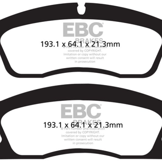 EBC 13+ Dodge Durango 5.7 Yellowstuff Front Brake Pads-Brake Pads - Performance-EBC-EBCDP42136R-SMINKpower Performance Parts