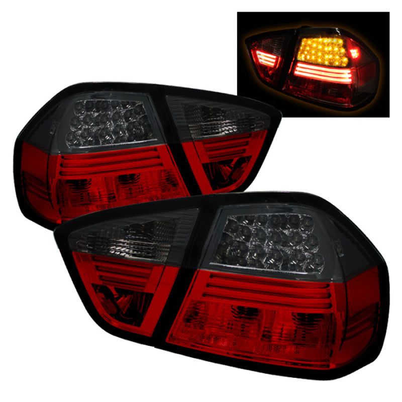 Spyder BMW E90 3-Series 06-08 4Dr LED Tail Lights Red Smoke ALT-YD-BE9006-LED-RS-Tail Lights-SPYDER-SPY5000910-SMINKpower Performance Parts