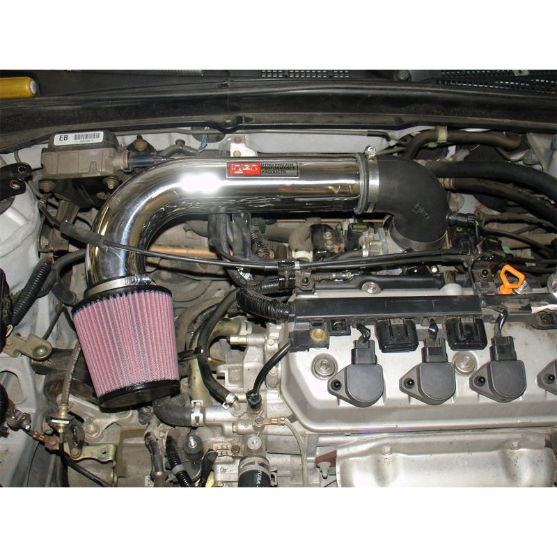 Injen 01-04 Civic Dx Lx Ex Hx Polished Short Ram Intake-Cold Air Intakes-Injen-INJIS1565P-SMINKpower Performance Parts