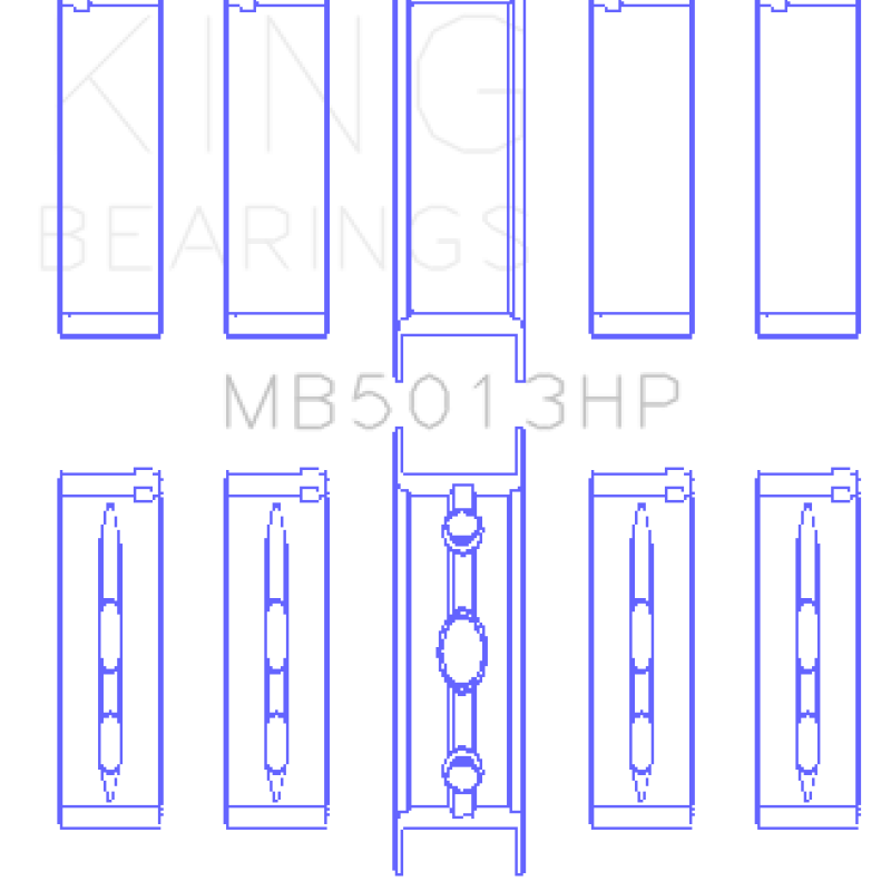 King Chevy LS1 / LS6 / LS3 (Size STD) Bi-Metal Performance Main Bearing Set-Bearings-King Engine Bearings-KINGMB5013HP-SMINKpower Performance Parts