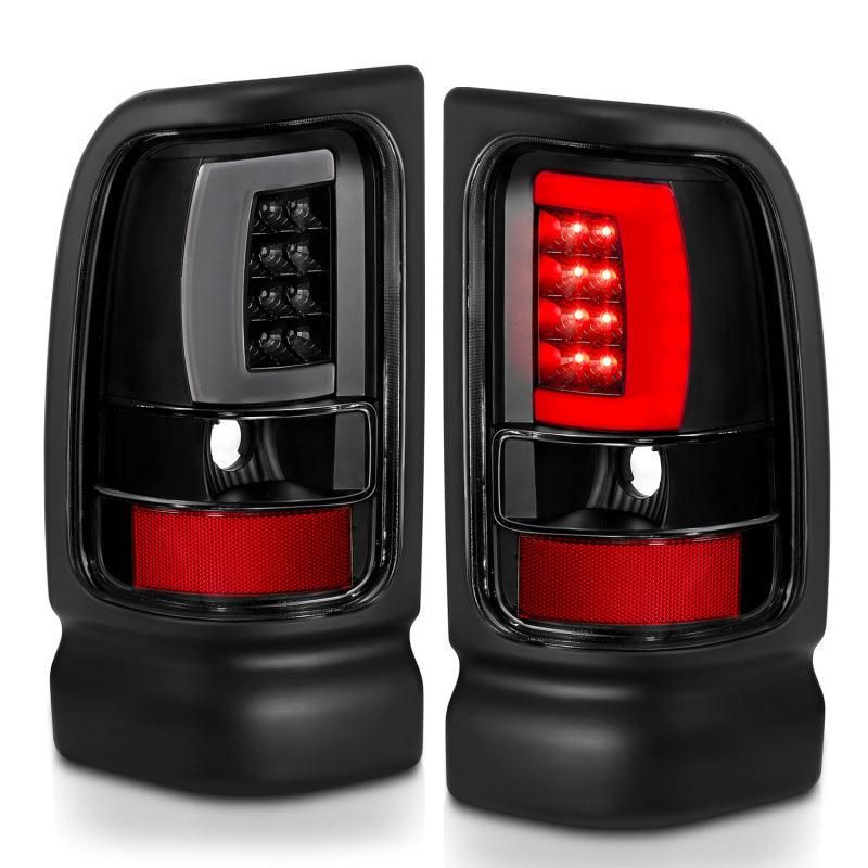 ANZO 1994-2001 Dodge Ram 1500 LED Taillights Plank Style Black w/Clear Lens - SMINKpower Performance Parts ANZ311339 ANZO