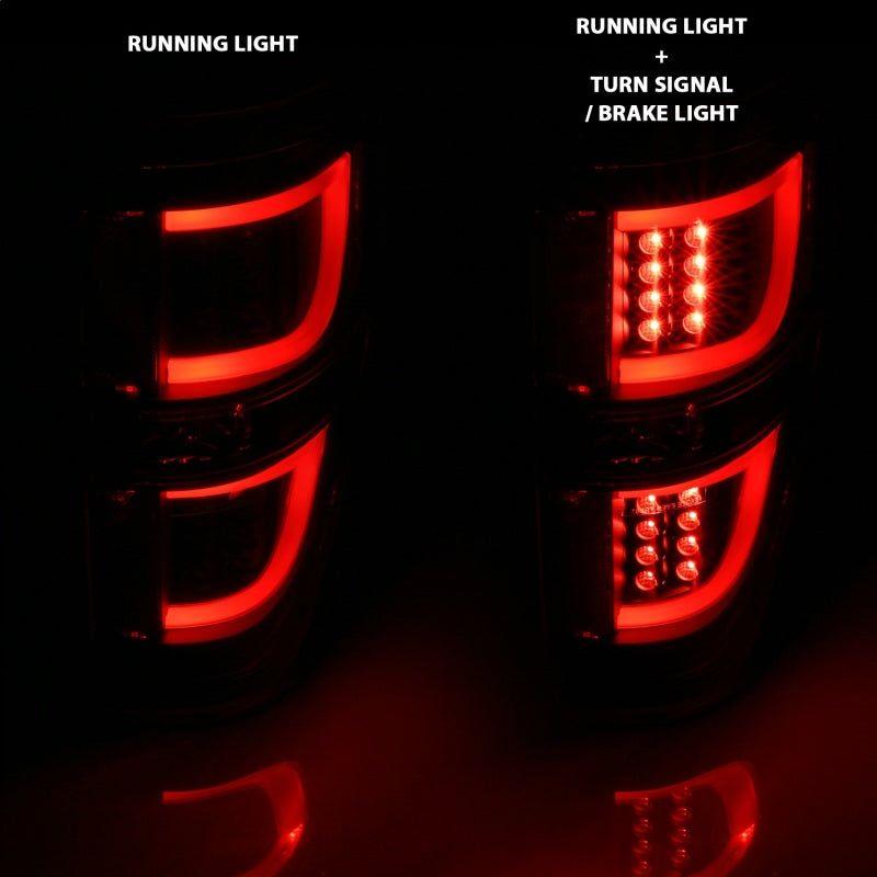 ANZO 2009-2013 Ford F-150 LED Taillights Black-Tail Lights-ANZO-ANZ311257-SMINKpower Performance Parts