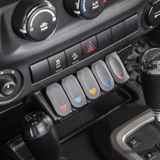 Rugged Ridge Lower Console Switch Panel 11-18 Jeep Wrangler JK/JKU - SMINKpower Performance Parts RUG17235.54 Rugged Ridge