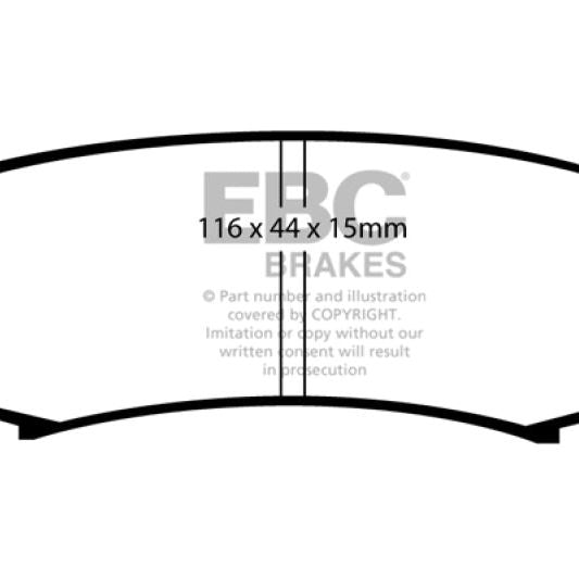 EBC 10+ Lexus GX460 4.6 Yellowstuff Rear Brake Pads-Brake Pads - Performance-EBC-EBCDP4993R-SMINKpower Performance Parts