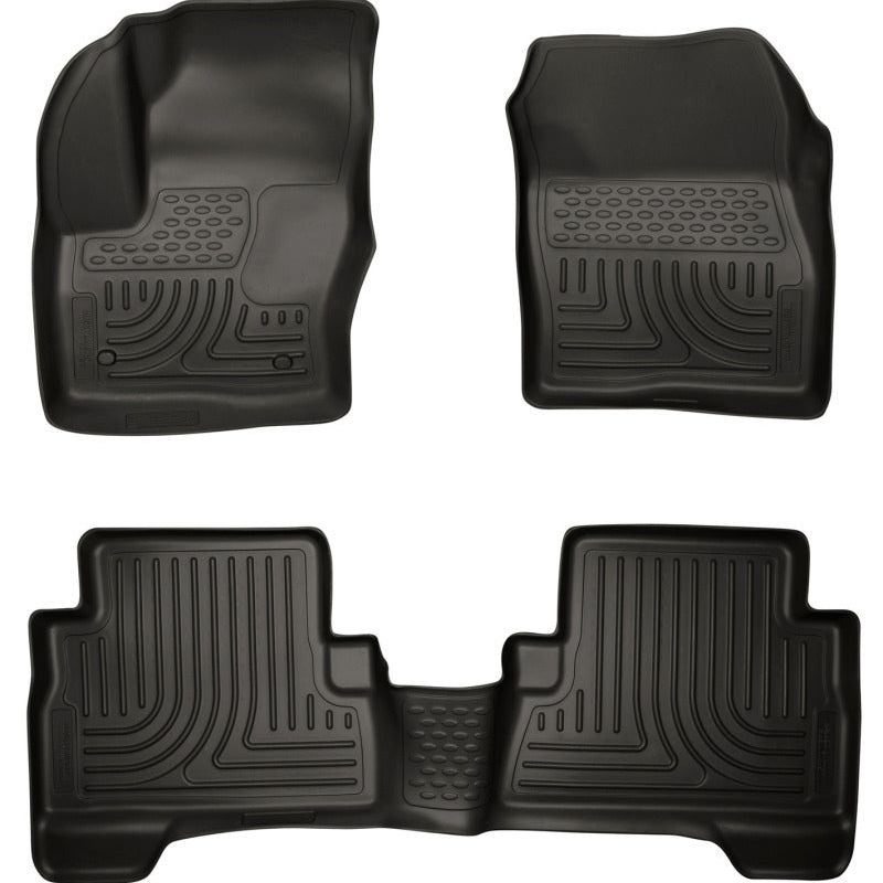 Husky Liners 2013 Ford Escape WeatherBeater Combo Black Floor Liners-Floor Mats - Rubber-Husky Liners-HSL99741-SMINKpower Performance Parts