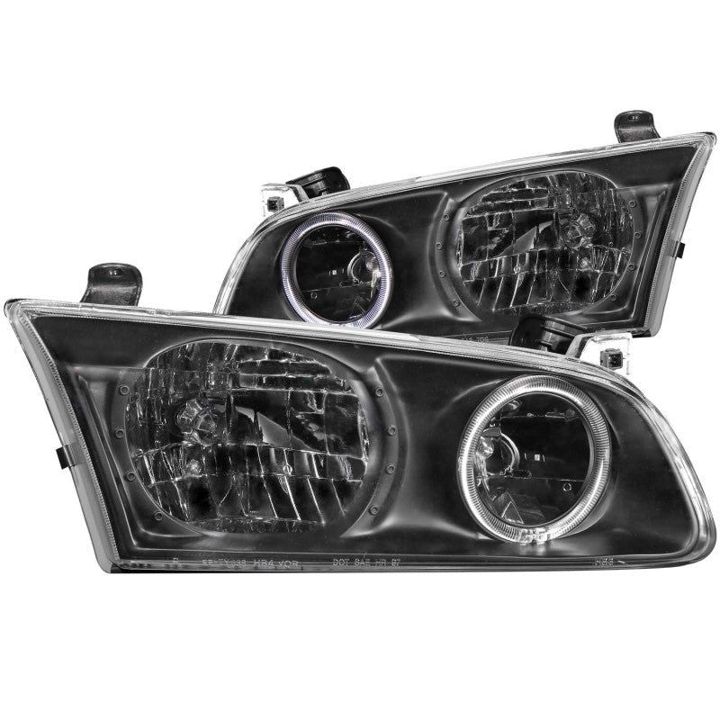 ANZO 2000-2001 Toyota Camry Crystal Headlights w/ Halo Black-Headlights-ANZO-ANZ121123-SMINKpower Performance Parts