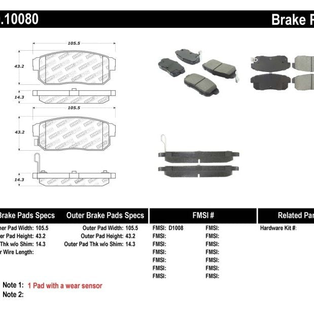 StopTech Performance 04-07 RX-8 Rear Pads-Brake Pads - Performance-Stoptech-STO309.10080-SMINKpower Performance Parts