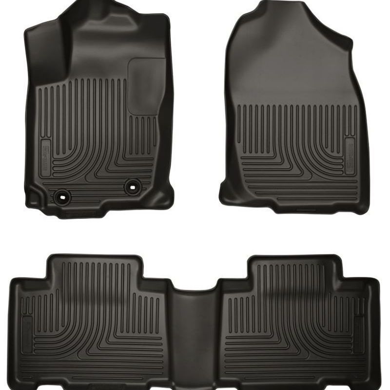 Husky Liners 15 Toyota Corolla Weatherbeater Black Front & 2nd Seat Floor Liners-Floor Mats - Rubber-Husky Liners-HSL99531-SMINKpower Performance Parts