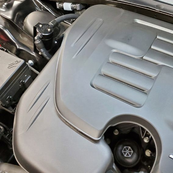 J&L 11-23 3.6L V6 Dodge Charger/Challenger/Chrysler 300C Oil Separator 3.0 - Black Anodized-Oil Separators-J&L-JLT3068P-B-SMINKpower Performance Parts