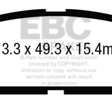 EBC 14+ Acura MDX 3.5 Greenstuff Rear Brake Pads-Brake Pads - Performance-EBC-EBCDP63025-SMINKpower Performance Parts