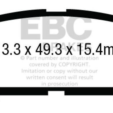 EBC 14+ Acura MDX 3.5 Ultimax2 Rear Brake Pads-Brake Pads - OE-EBC-EBCUD1724-SMINKpower Performance Parts